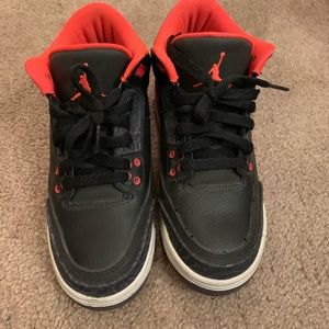 Jordan 4 sneaker - red/black & purple